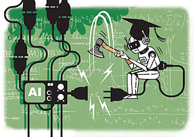 AI-augmented Universities Need Trinocular Vision