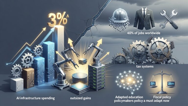 IMF জানিয়েছে AI বিনিয়োগ বিশ্ব অর্থনীতির ৩% বৃদ্ধি বজায় রাখলেও ৪০% চাকরি ঝুঁকিতে